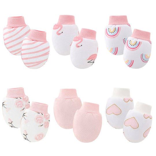 Foreign Trade Europe and the United States Cross-border E-commerce Newborn Anti-scratch Gloves Baby Anti-scratch Face Gloves Baby Protective Gloves
