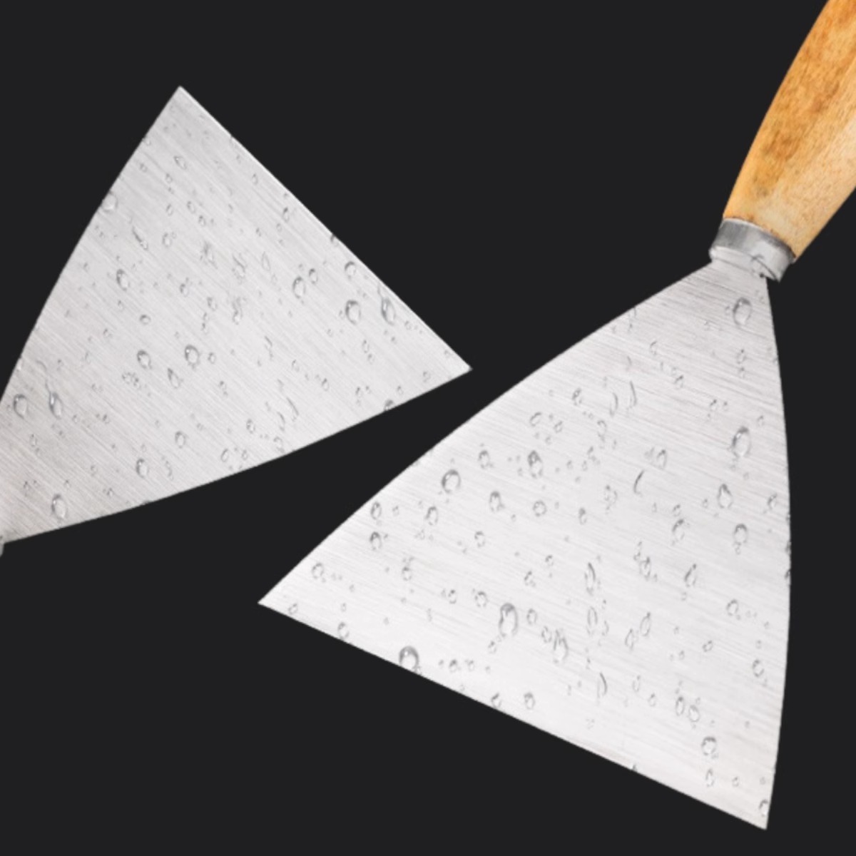 Fabricante mayorista cuchillo de mortero de mango de madera cuchillo de mortero de mango de bambú cuchillo de acero inoxidable cuchillo de mortero de mango de goma de doble color cuchillo de mortero