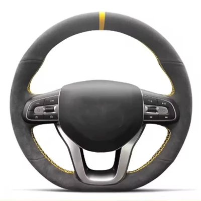 fiber suede leather, Steering wheel cover