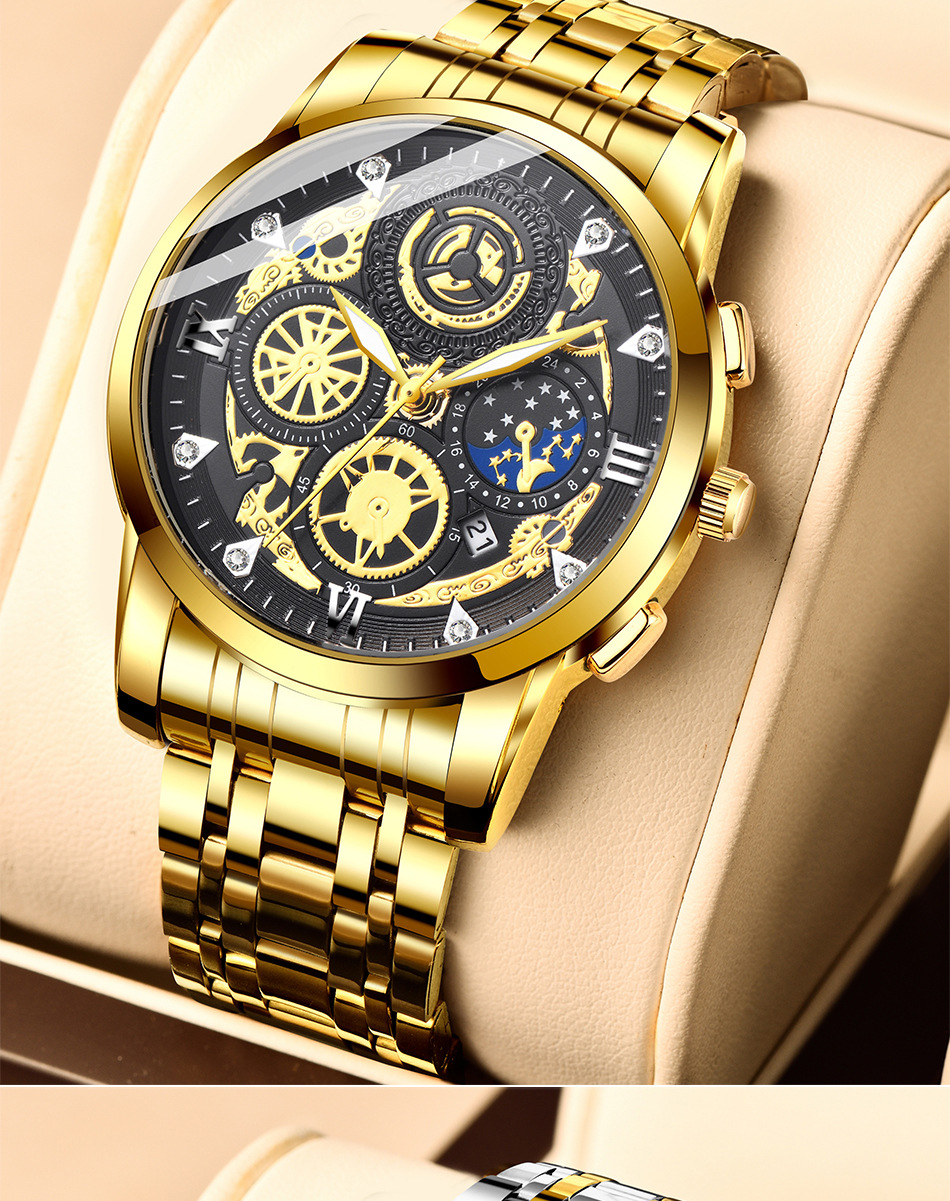 Montre quartz homme étanche design concept squelette épuré_voghion.com