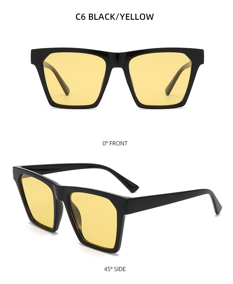 IG Style Simple Style Solid Color Pc Square Full Frame Women's Sunglasses display picture 12