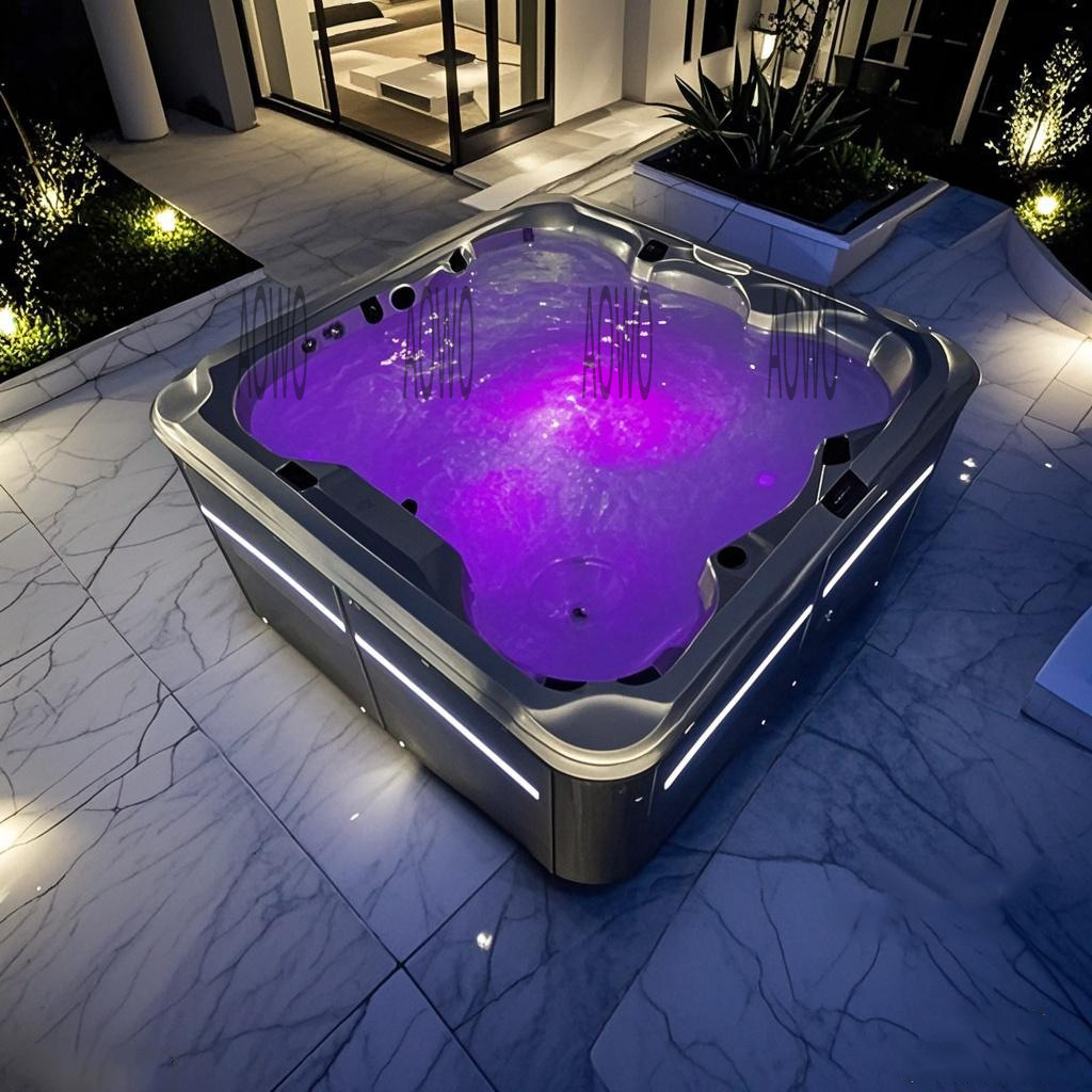 Piscina de masaje al aire libre bañera de surf spa 5 personas bañera de baño bañera de piscina genio