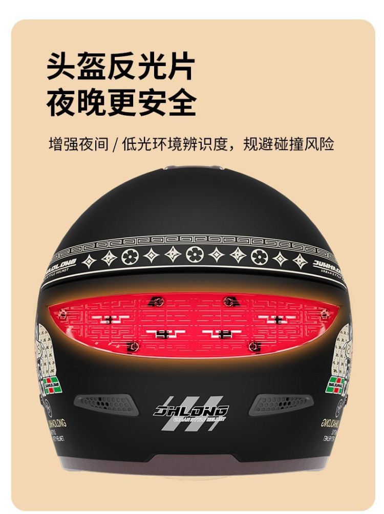 High-end silver-plated lens hidden helmet for electric scooters and motorcycles, rainproof, Class A, 3C certified, unisex