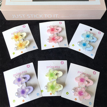 鸡蛋花发夹高级感甜美少女发饰头饰精致女生刘海碎发边夹欧美跨境