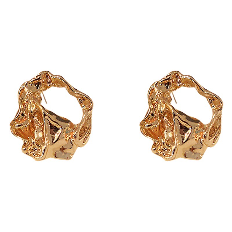 925 aguja de plata 2023 nueva Corea del Sur estilo frío irregular hueco pendientes de moda personalizada pendientes para las mujeres