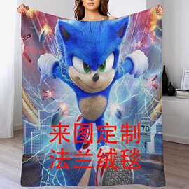 外贸毛毯定-制客制化图片文字午睡空调毯床单礼物来图定法兰绒毯