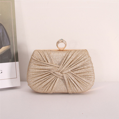 European and American dinner bag pleated clutch bag elegant cheongsam bag dinner party party dress bag KTV princess cosmetic bag