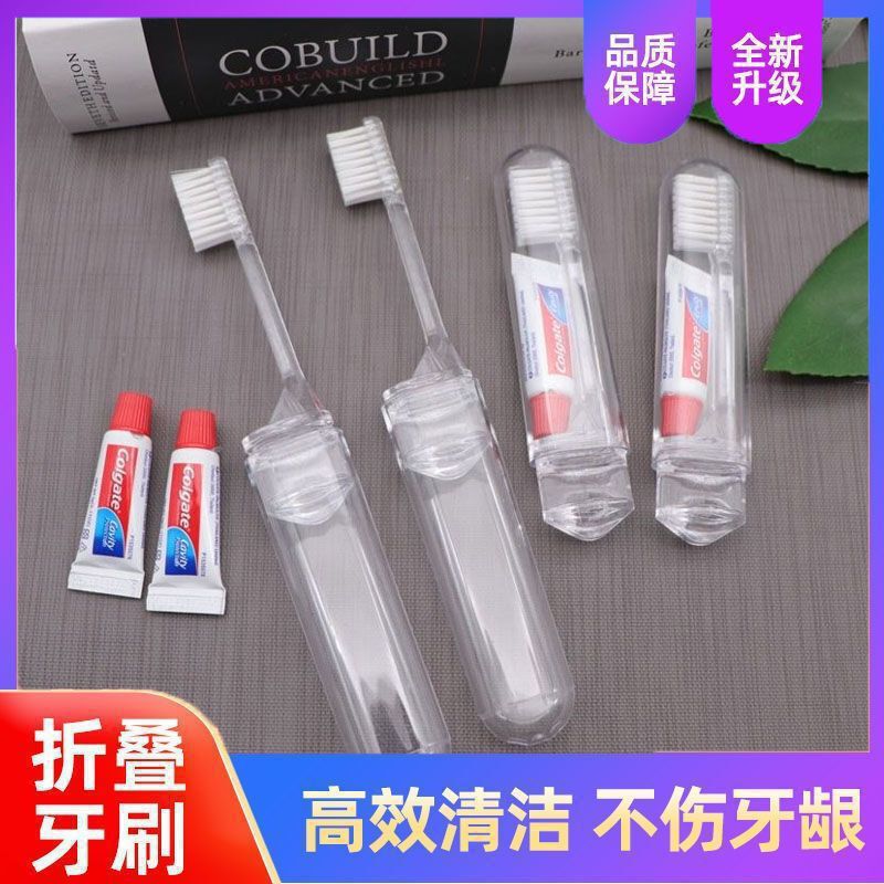 Portable Toothbrush and Toothpaste All-In-One Mini Toothbrush and Toothpaste Carry-On Toothbrush Set Airline Delivery