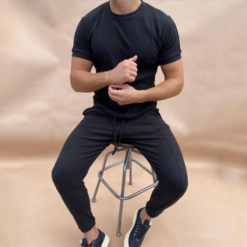 Casual Occasion Men's Solid Color Pants Sets Men's Clothing