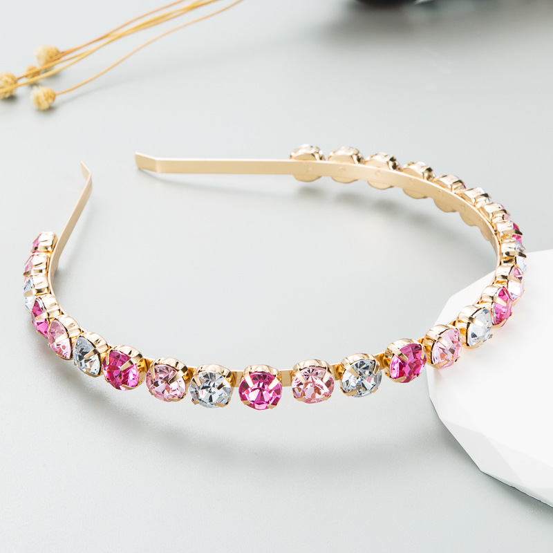 Rhinestones Inlay Material Women's Fashion Geometric Alloy Inlay Rhinestones Hair Band