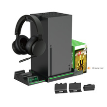 Xbox SeriesX主机充电底座XSX/ONE SX手柄座充+碟片收纳耳机挂架