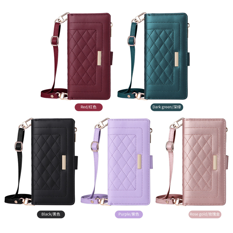 Foreign Trade Suitable for Samsung S26U, Elegant Chanel-Style Crossbody Zipper Bag, iPhone 17 Wallet, Card-Insert Flip Leather Case Foreign Trade Suitable for Samsung S26U, Elegant Chanel-Style Crossbody Zipper Bag, iPhone 17 Wallet, Card-Insert Flip Leather Case