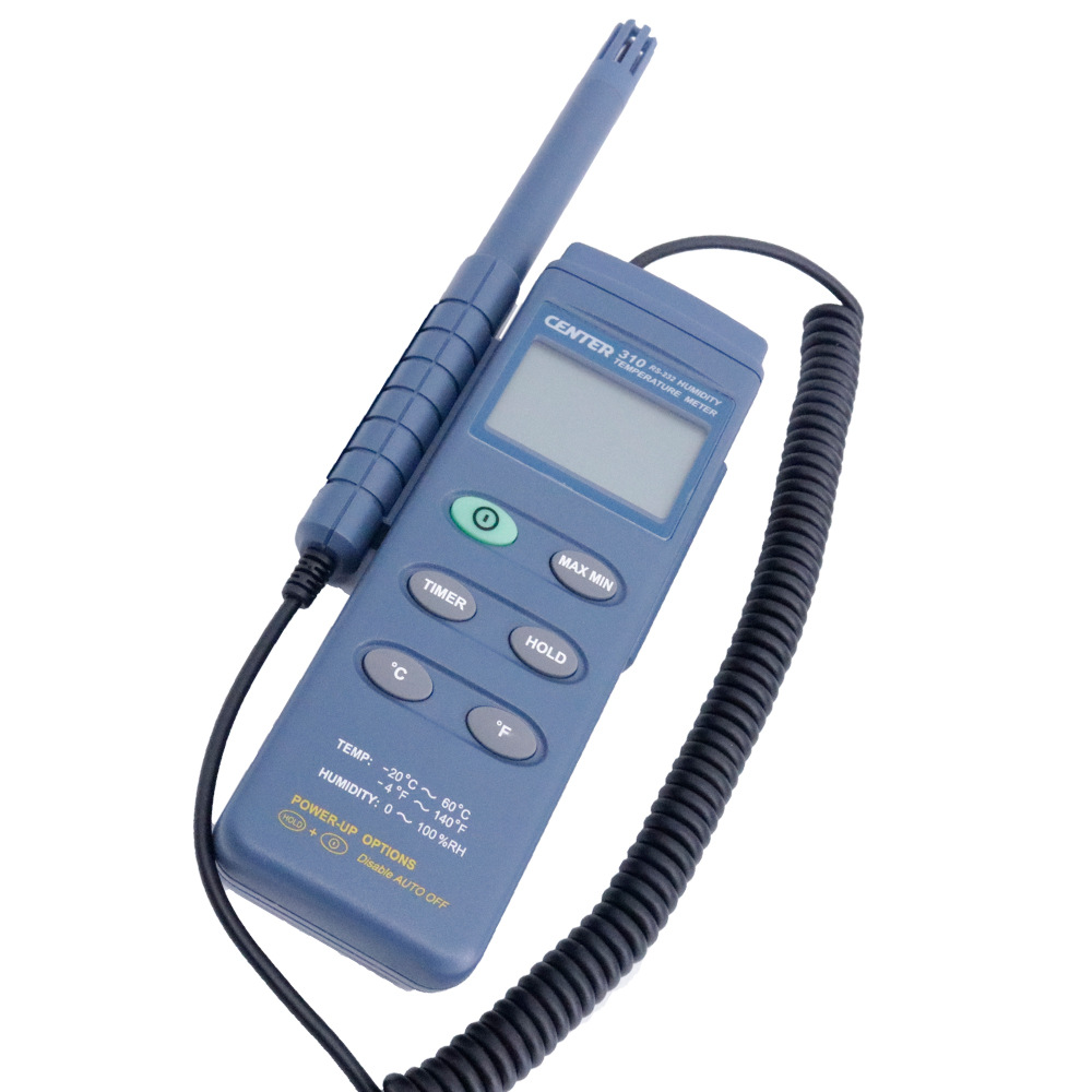 中心-310湿度温度测试仪温度范围-20 ~ 60C湿度范围0 ~ 100% RH