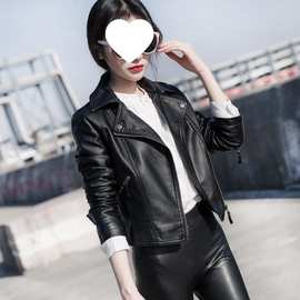 皮衣女2025春秋新款女装短款韩版修身显瘦机车PU小皮衣克大码外套