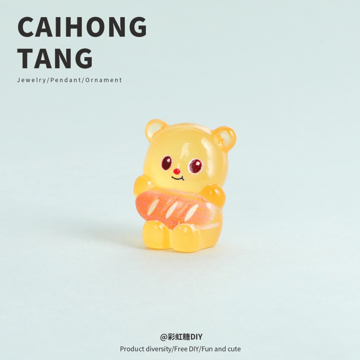 樹脂 diy かわいい装飾品発光ミニクマジュエリーアクセサリー自家製装飾品携帯電話ケースペンダント