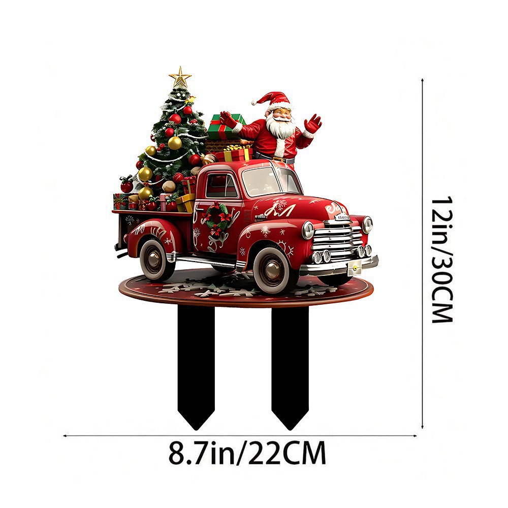 Nuevos productos transfronterizos de Navidad genio y árboles jardín interior y exterior acrílico inserción infantil interesante inserción