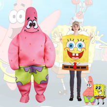 跨境热销万圣节派对搞笑表演派大星海绵宝宝角色扮演cosplay服装