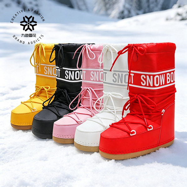Cross-border popular snow boots for women in winter skiing fashion…
