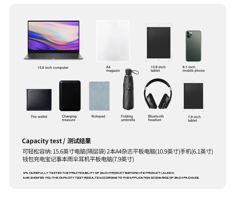 New cross-border large-capacity business and leisure travel backpack, high school computer bag, school bag, men's commuting backpack undefined