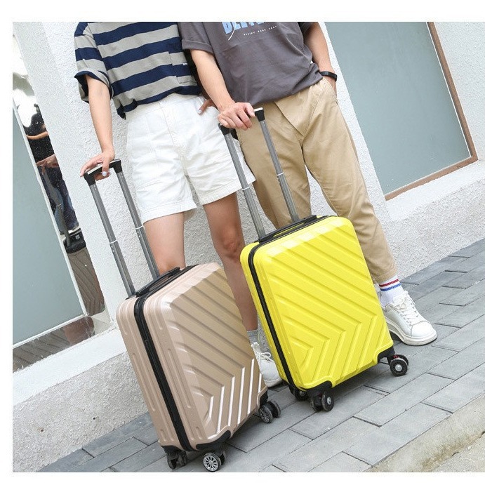 Maleta de color sólido twill 20 pulgadas caja de tracción de contraseña de gran capacidad universal rueda maleta de regalo fábrica al por mayor