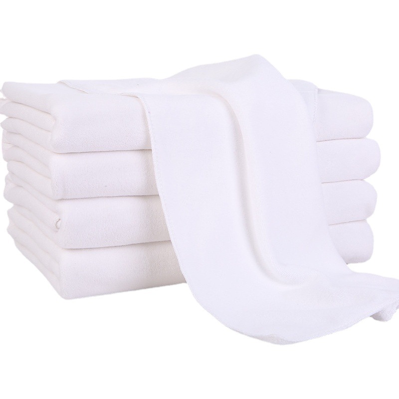 Hotel towel wholesale 70*140 white towel bath towel beauty salon towel soft absorbent white hotel towel
