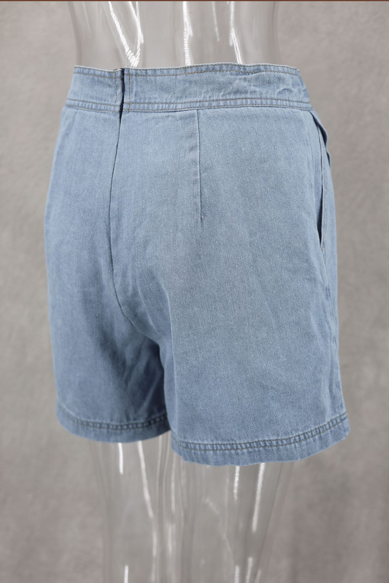 Comfort Casual Denim Women Summer Loose Slimming Polo Short Sleeve Shirt Irregular Asymmetric Pantskirt Two Piece Set