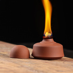 紅泥酒精燈煮茶爐功夫茶爐戶外旅行茶具環保油燈溫茶器酒精爐燒水