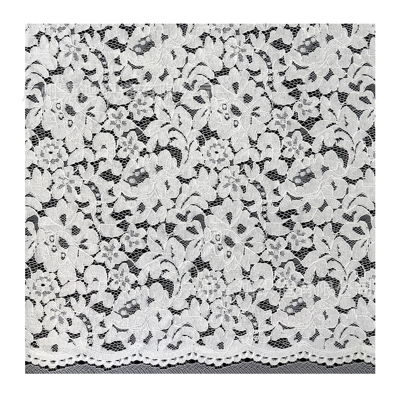 Tejido de encaje de algodón de brocado vestido de estilo francés de alta calidad tela de moda de ancho completo de 150cm tela de mesa cortina accesorios de encaje