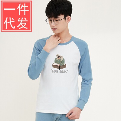 Autumn and winter new pattern Autumn coat student pure cotton T-shirts printing Big boy keep warm Teenagers Trend singleton Primer jacket