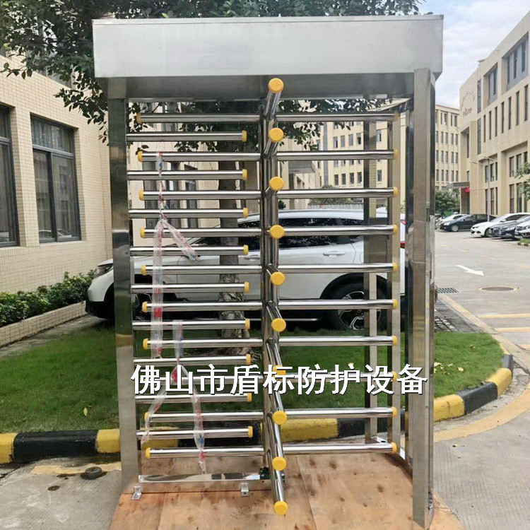 长期供应四排梳状十字全高闸成品防尾随人行门医院小区导流道转闸