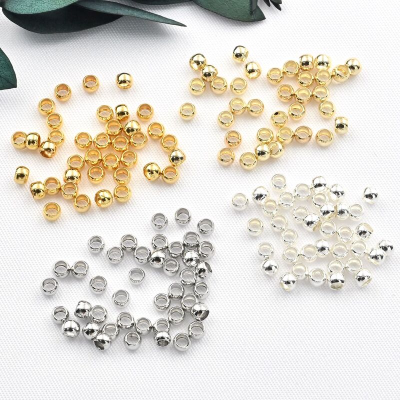 Positioning beads can be clamped flat fixed tail diy handmade 14K gold plated color retaining 2mm beaded jewelry accessories material Positioning beads can be clamped flat fixed tail diy handmade 14K gold plated color retaining 2mm beaded jewelry accessories material