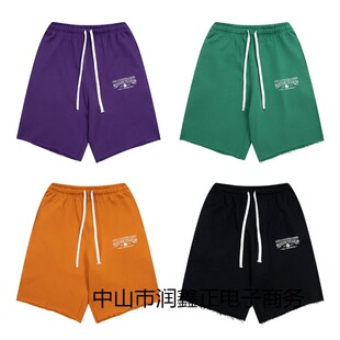 2024 Summer Denim Tears Main Line Cotton Letter Slogan Printed High Street Casual Shorts Unisex