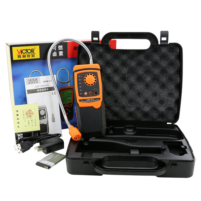 VICTOR胜利VC827卤素气体检测仪 汽车冷媒空调制冷剂检漏仪 氟利昂