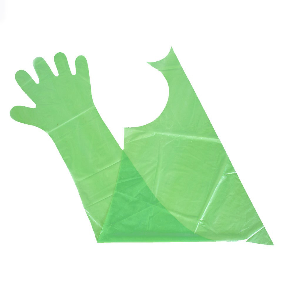 带肩125厘米一次性兽用长臂手套 工厂低价接生检查兽医手套am