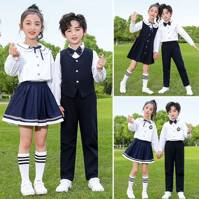 Children's performance costumes, primary and secondary school choir performance robes, recitation and choir robes, school uniforms, kindergarten graduation photos, class uniforms