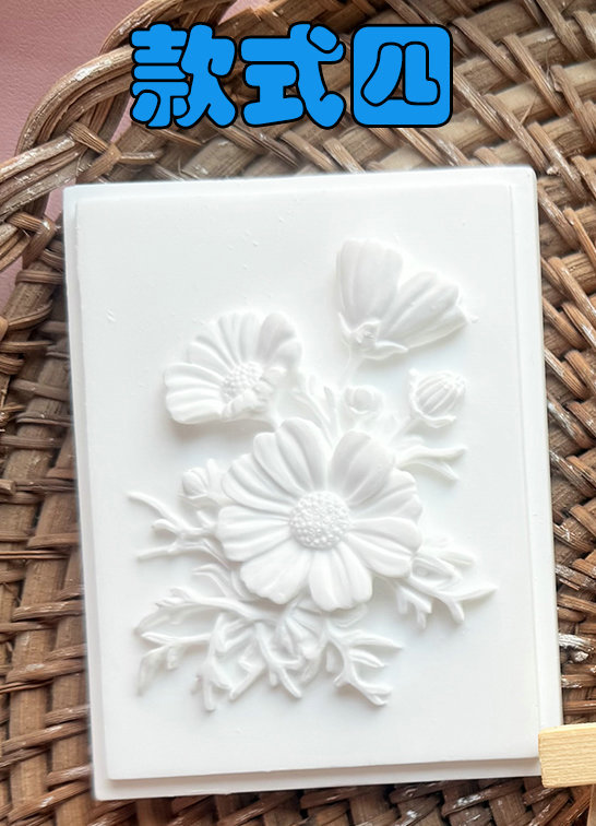 Adorno de Yeso en Relieve Floral DIY para Pintar y Decoración
