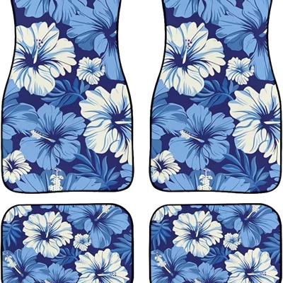 Avtomobil döşəmə paspasları, Amazon Cross-Border American-Style Floral - car-floor-mats-28-3344cm-two-piece-set