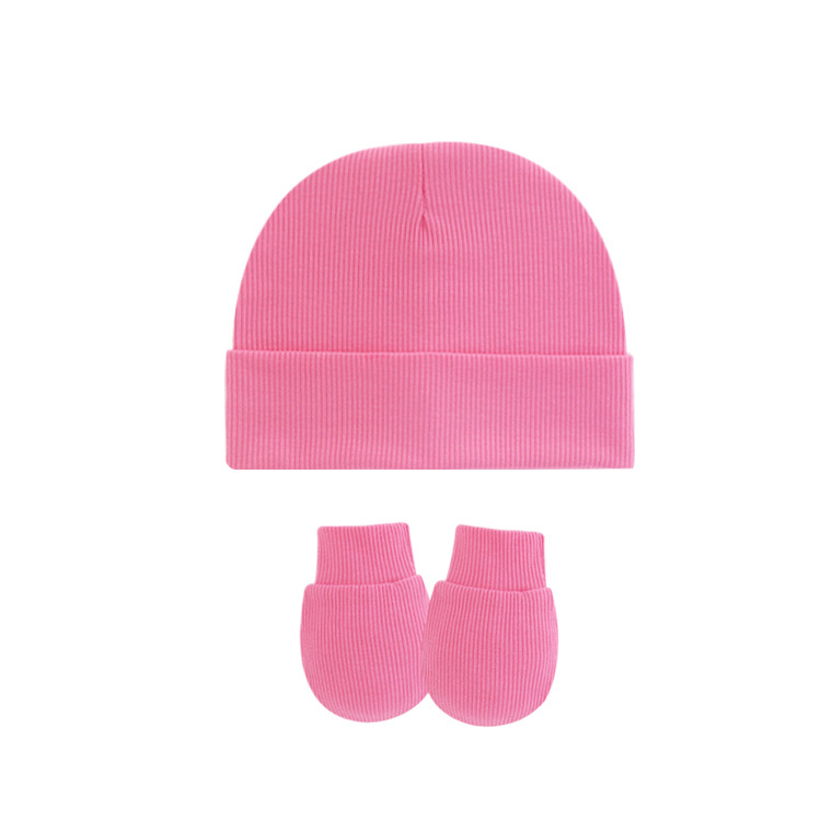 다크핑크(핏모자+장갑)