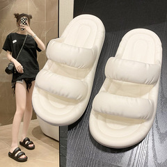 浴室洗澡防滑拖鞋女 戶外防滑踩屎感厚底涼拖 情侶款學生宿舍拖鞋