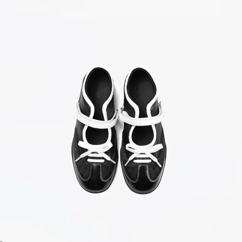 Edición de cuero de vaca ~ zapatos deportivos casuales de mujer color de ballet de cuero real con suela gruesa y altura interior de zapatos de mary-zhen