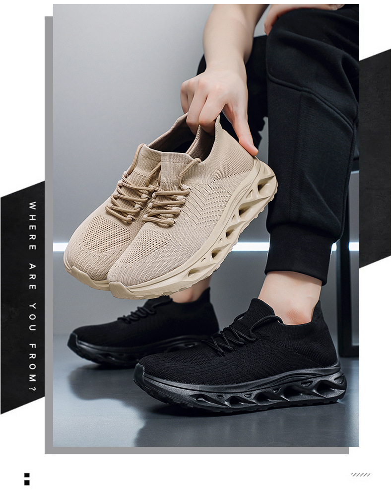 Popular Cross-border Plus-size Men's New Mesh Breathable Walking Shoes, Lightweight Height-increasing Thick-soled_vogvips.com