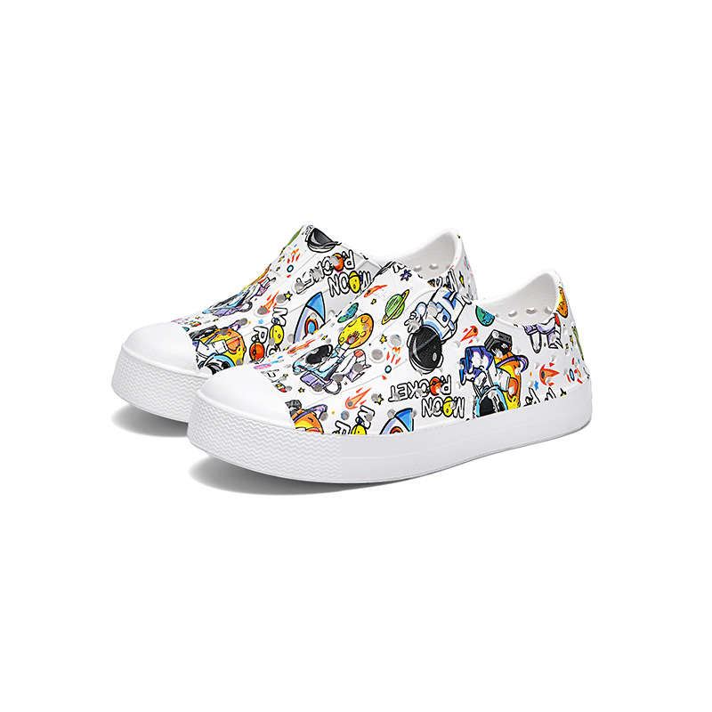 Agujero zapatos de verano niños niñas zapatos de playa lindo de dibujos animados Botas de lluvia padre-hijo antideslizante sandalias impermeables