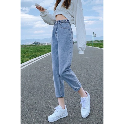 Diddy Paige Jeans Easy Straight summer Thin section new pattern Little Show thin Haren Carrot pants