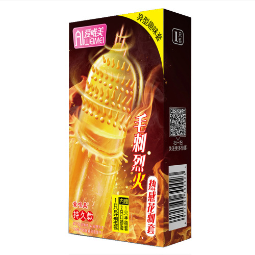 Love aesthetic thorn condom male condom heterosexual thorn finger mouth charming ice and fire condom for adult use