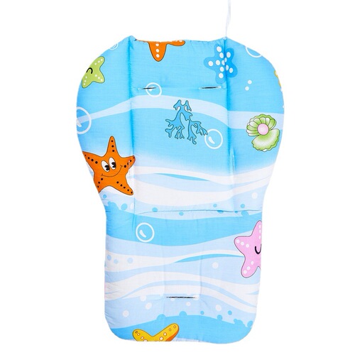 Thickened pure cotton stroller seat cushion, dining chair pad, baby carriage cotton cushion, pushchair rainbow mat, factory direct supply