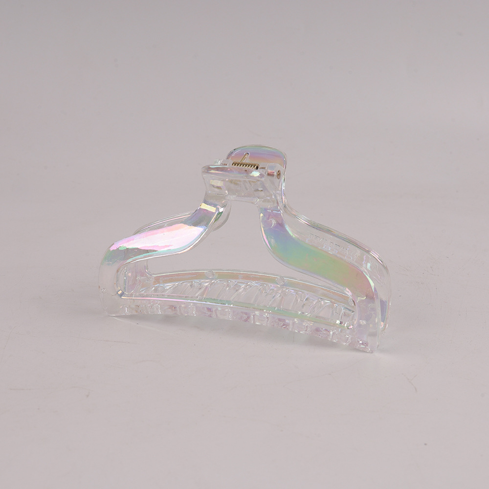 智贝SKU图_1韩国ins夏季人鱼姬镭射抓夹简约透明大号