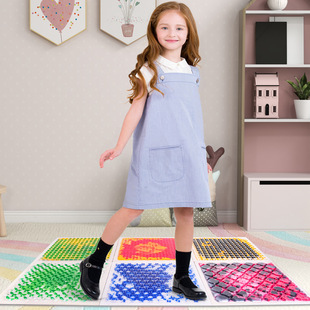 Children's Exclusive Texture Colorfulful Liquid Sensory Floor Tiles Waterproof and Non-Slip Baby Sensory Floor 6 Pack