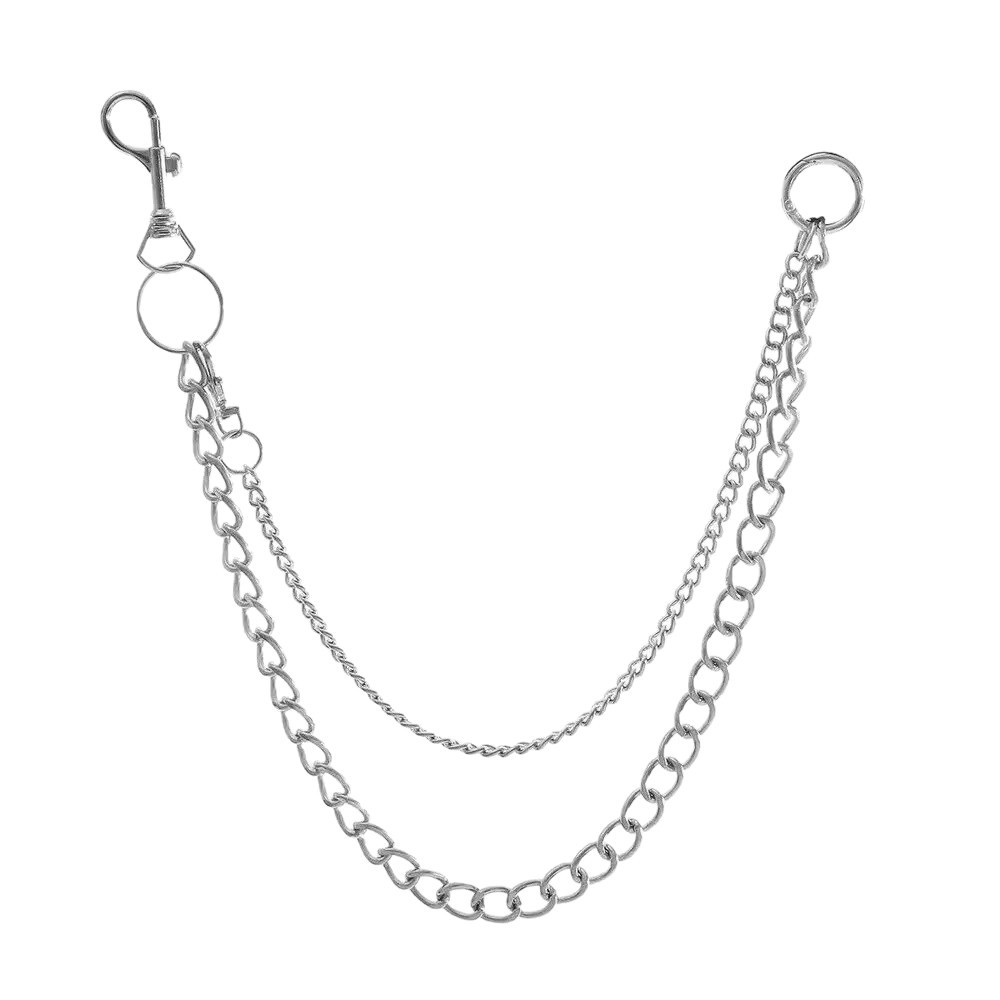 Men's Double Layer Hip Hop Punk Chain For Trousers Adjustable_voghion.com