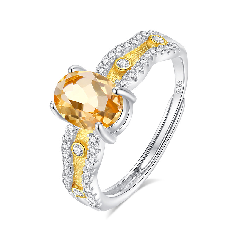 Anillo de textura cepillada de mástil natural de alta calidad anillo de plata de ley s925 apertura femenina ajustable pequeño libro rojo caliente