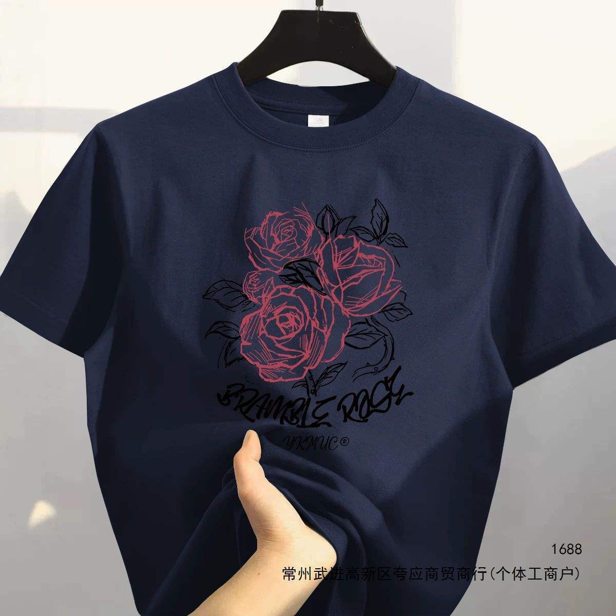 Overseas order overstock ~ Label removed, pure cotton heavyweight American style short-sleeved T-shirts, loose fit for men and women.